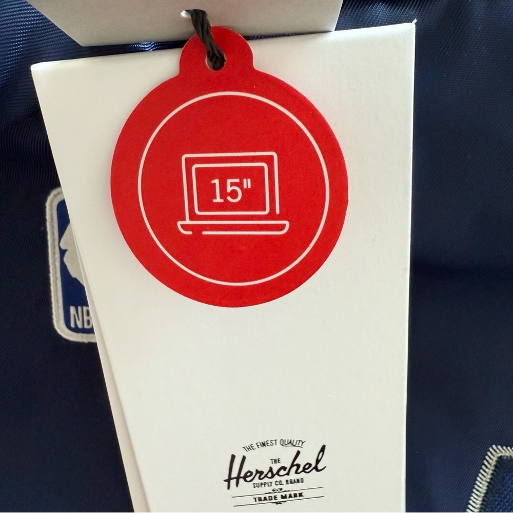 Herschel Supply Co Indiana Pacers Backpack NBA Fan Gear Gift Satin Navy Blue - Picture 3 of 16